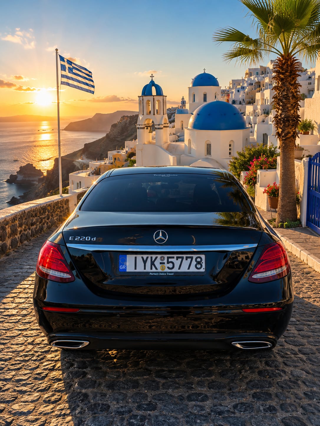Premium Mercedes van private tour Santorini
