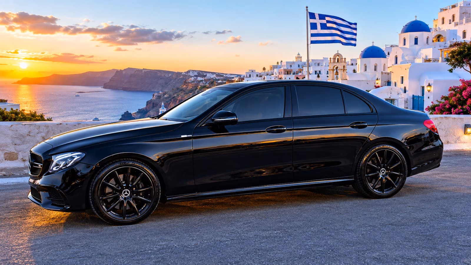 Premium Mercedes van private tour Santorini